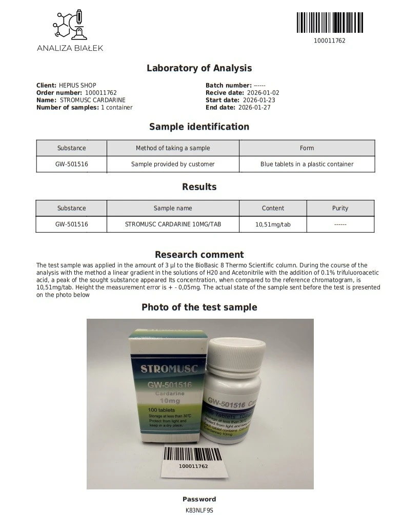 High-Quality STROMUSC GW501516(Cardarine)10mg For Bodybuilding CAS:317318-70-0 suppliers
