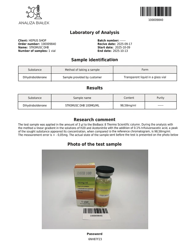Premium Brand STROMUSC DHB(1-Testosterone Cypionate)100mg/ml For Bodybuilding CAS:65-06-5 suppliers