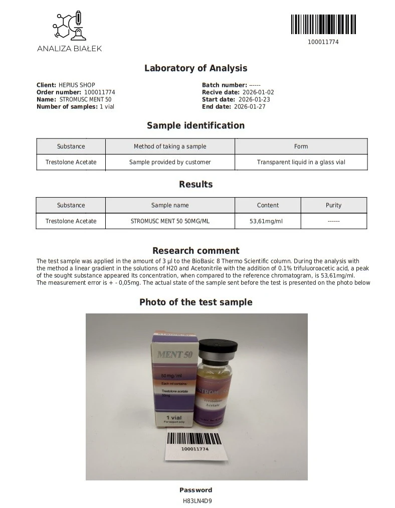 Premium Brand STROMUSC Trestolone Acetate 50mg/ml For Bodybuilding CAS:6157-87-5 suppliers